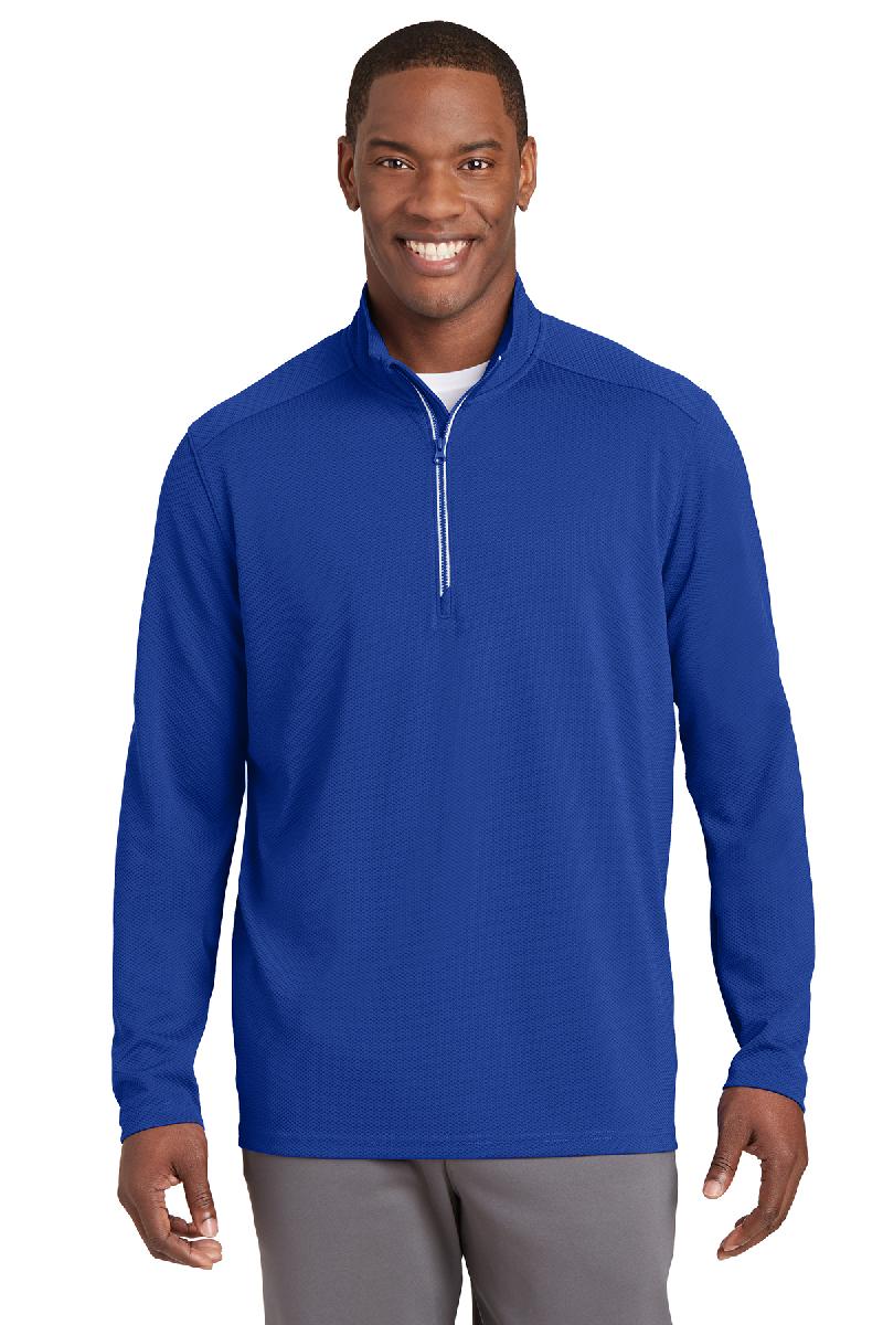 Sport-Tek &#174;  Sport-Wick &#174;  Textured 1/4-Zip Pullover.  ST860