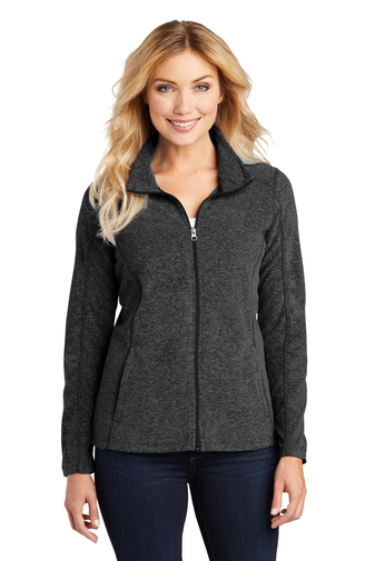 Port Authority® Ladies Heather Microfleece Full-Zip Jacket. L235