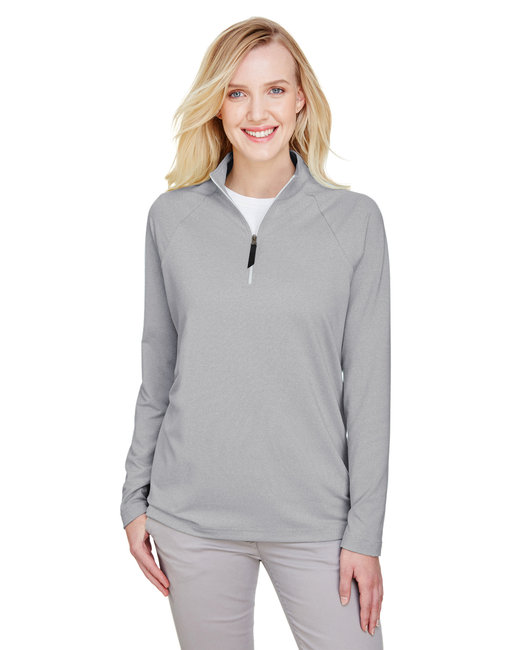 Devon & Jones CrownLux Performance™ Ladies' Clubhouse Micro-Stripe Quarter-Zip. DG480W