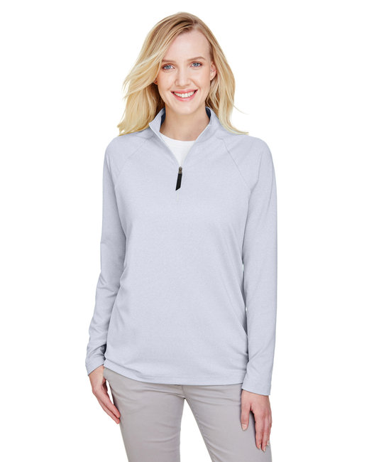 Devon & Jones CrownLux Performance® Ladies' Clubhouse Micro-Stripe Quarter-Zip.  ODGDW-DG480W-EXL