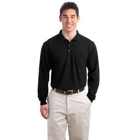 Port Authority &#174;  Tall Silk Touch&#153; Long Sleeve Polo with Pocket. TLK500LSP