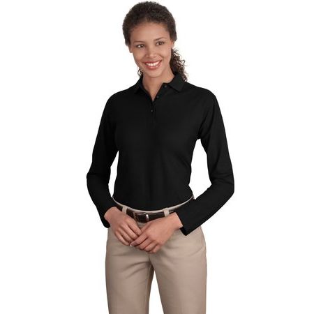 Port Authority - Ladies Long Sleeve Silk Touch Polo.  L500LS