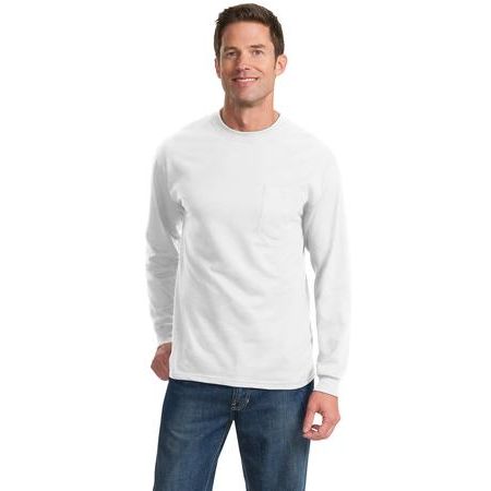 Port & Company &#174;  Tall Long Sleeve Essential T-Shirt with Pocket. PC61LSPT