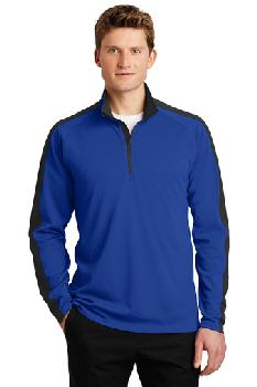 05 - Sport-Tek &#174;  Sport-Wick &#174;  Textured Colorblock 1/4-Zip Pullover. ST861