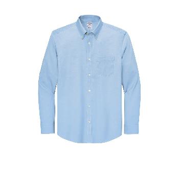 Brooks Brothers Wrinkle-Free Stretch Pinpoint Shirt.  ODGDW-BB18000-MET