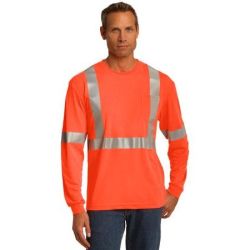 CornerStone &#174;  ANSI 107 Class 2 Long Sleeve Safety T-Shirt. CS401LS