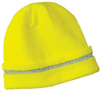 CornerStone - Enhanced Visibility Beanie with Reflective Stripe. CS800