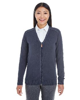 Devon & Jones Ladies' Manchester Fully-Fashioned Full-Zip Sweater