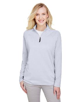 Devon & Jones CrownLux Performance® Ladies' Clubhouse Micro-Stripe Quarter-Zip.  ODGDW-DG480W-EXL