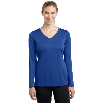 03 - Sport-Tek Ladies Long Sleeve PosiCharge V-Neck Tee. LST353LS