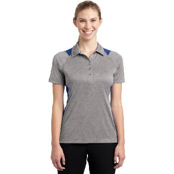 02 - Sport-Tek &#174;  Ladies Heather Colorblock Contender &#153;  Polo. LST665